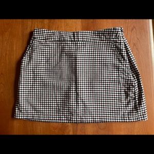 AF maroon & black plaid mini skort